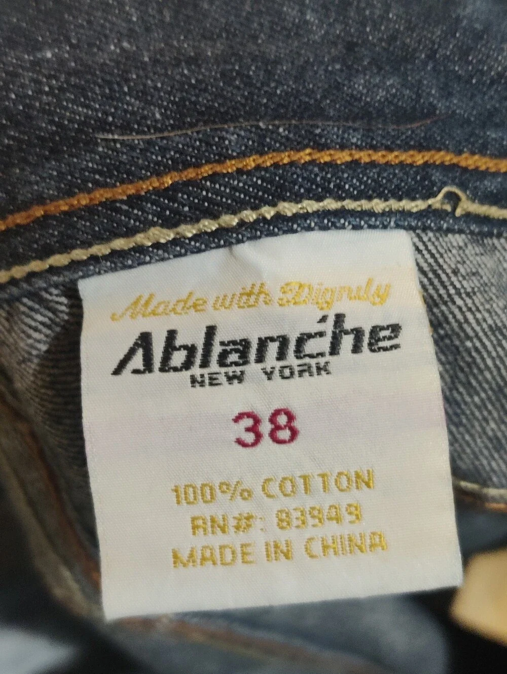 Cotton Denim Men's Jean Shorts Jorts Size 38 Ablanche New York